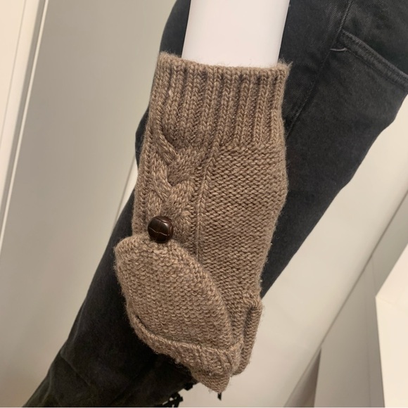 Winter Warm Khaki Hat and convertible gloves with Mitten Cover - Picture 6 of 15